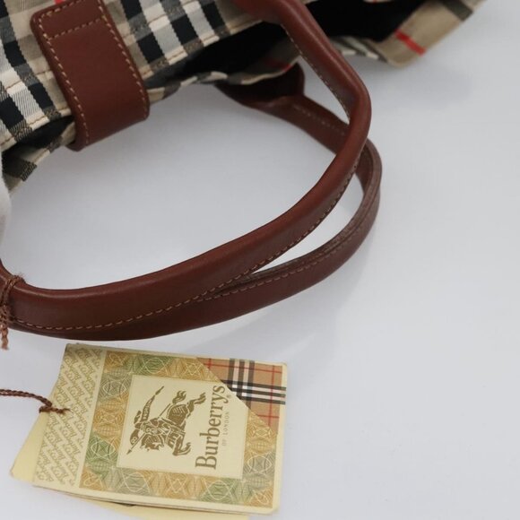 Burberrys Nova Check Hand Bag Canvas Beige Auth - Picture 7 of 16